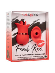 VIBRADOR SUCCIÓN Y LENGUA FRENCH KISS 12 MODOS DE LA MARCA CALEXOTICS