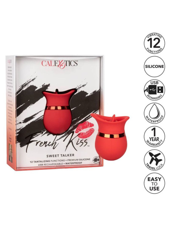 MASAJEADOR VIBRADOR LENGUA 12 MODOS SILICONA SEGURA DE LA MARCA CALEXOTICS