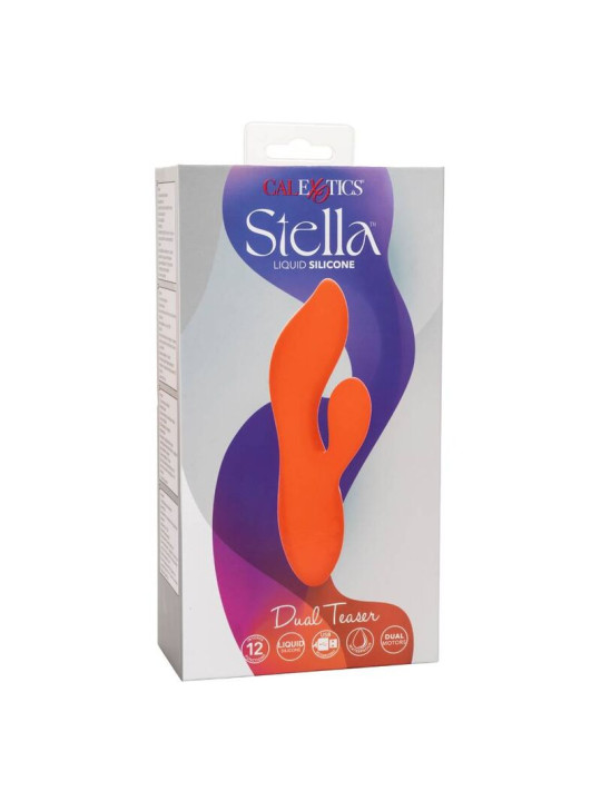 STELLA DUAL VIBRADOR SILICONA LÍQUIDA 12 FUNCIONES DE LA MARCA CALEXOTICS