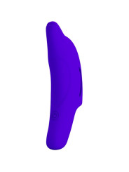 VIBRADOR DE DEDO 10 FUNCIONES SILICONA AZUL OSCURO DE LA MARCA PRETTY LOVE
