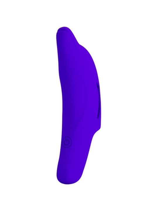 VIBRADOR DE DEDO 10 FUNCIONES SILICONA AZUL OSCURO DE LA MARCA PRETTY LOVE