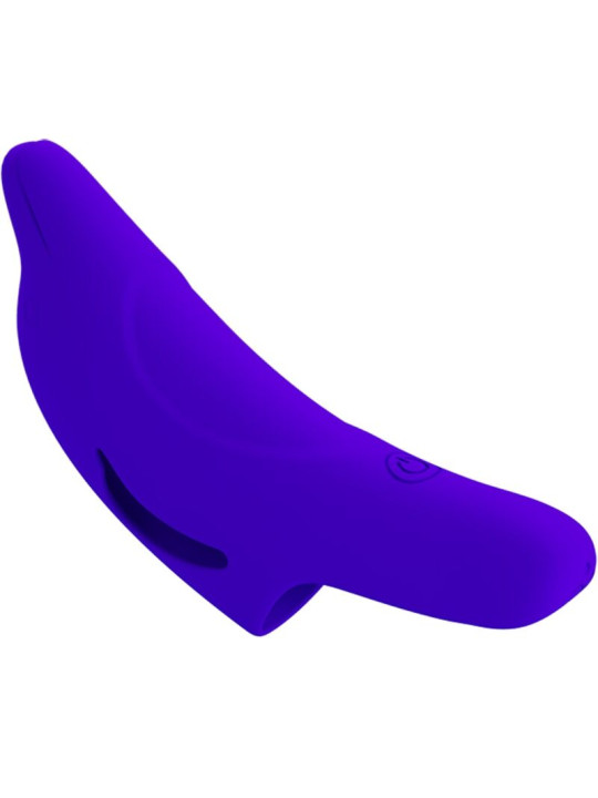 VIBRADOR DE DEDO 10 FUNCIONES SILICONA AZUL OSCURO DE LA MARCA PRETTY LOVE