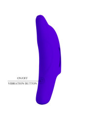 VIBRADOR DE DEDO 10 FUNCIONES SILICONA AZUL OSCURO DE LA MARCA PRETTY LOVE