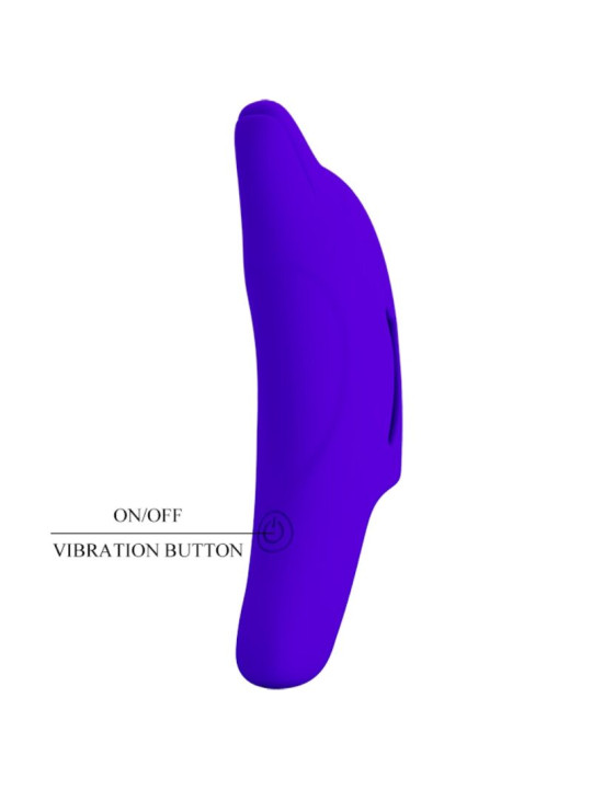 VIBRADOR DE DEDO 10 FUNCIONES SILICONA AZUL OSCURO DE LA MARCA PRETTY LOVE