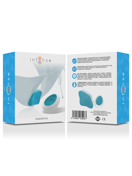 PANTY VIBRADOR CONTROL REMOTO AZUL INTENSE™ DE LA MARCA INTENSE FUN