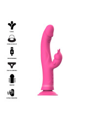 VIBRADOR RABBIT JULIO SILICONA ROSA 30 MODOS DE LA MARCA INTENSE FUN