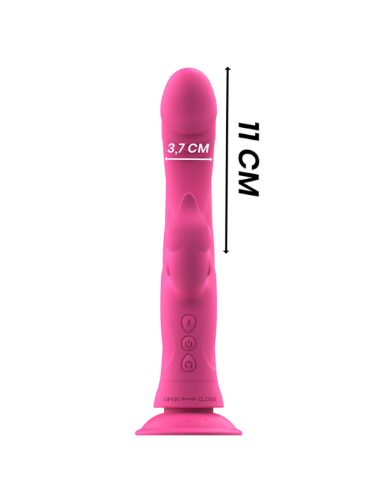 VIBRADOR RABBIT JULIO SILICONA ROSA 30 MODOS DE LA MARCA INTENSE FUN