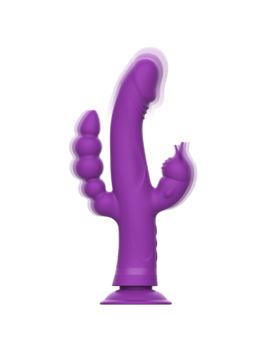 VIBRADOR RABBIT TRIPLE MOTOR SILICONA 30 MODOS CASANOVA DE LA MARCA INTENSE FUN