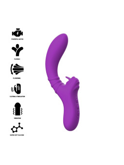 VIBRADOR FLEXIBLE HARRY CON LENGUA Y 20 MODOS MORADO DE LA MARCA INTENSE FUN