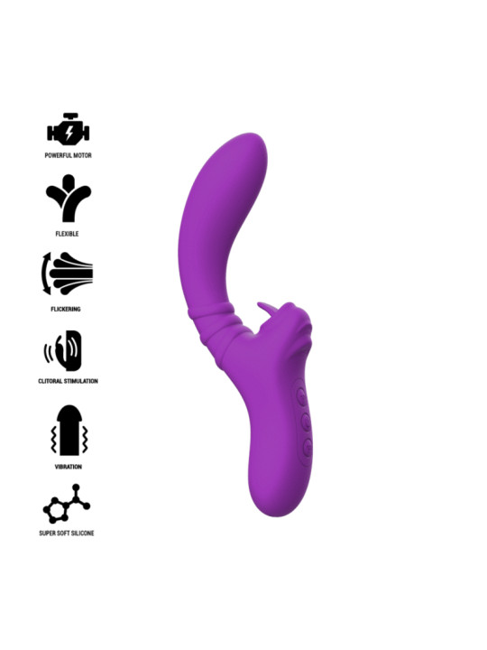 VIBRADOR FLEXIBLE HARRY CON LENGUA Y 20 MODOS MORADO DE LA MARCA INTENSE FUN
