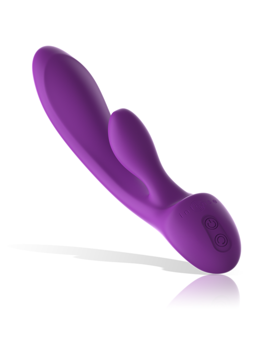VIBRADOR RABBIT DOBLE ESTIMULACIÓN SILICONA LIQUIDA DE LA MARCA INTENSE FUN