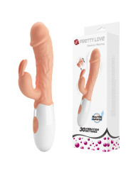 VIBRADOR CONEJO 30 MODOS CON ESTIMULADOR CLITORIS DE LA MARCA PRETTY LOVE