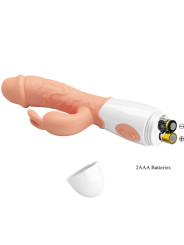 VIBRADOR CONEJO 30 MODOS CON ESTIMULADOR CLITORIS DE LA MARCA PRETTY LOVE