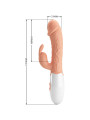 VIBRADOR CONEJO 30 MODOS CON ESTIMULADOR CLITORIS DE LA MARCA PRETTY LOVE