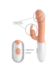 VIBRADOR CONEJO 30 MODOS CON ESTIMULADOR CLITORIS DE LA MARCA PRETTY LOVE