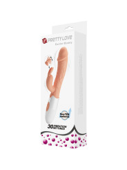 VIBRADOR CONEJO 30 MODOS CON ESTIMULADOR CLITORIS DE LA MARCA PRETTY LOVE