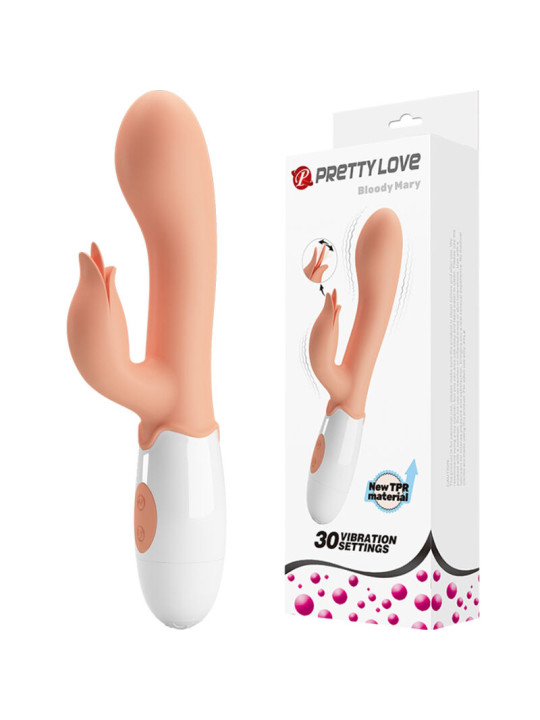 VIBRADOR BLOODY MARY CON ESTIMULADOR CLITORIS Y PUNTO G DE LA MARCA PRETTY LOVE