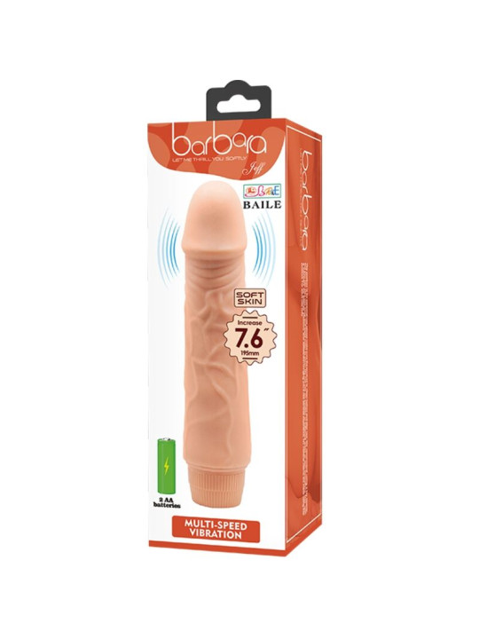 VIBRADOR REALISTICO BARBARA 20 CM CON VIBRACIONES DE LA MARCA BAILE VIBRATORS