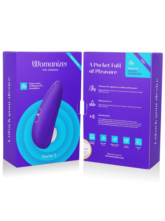 STARLET 3 ESTIMULADOR CLITORAL IMPERMEABLE USB DE LA MARCA WOMANIZER