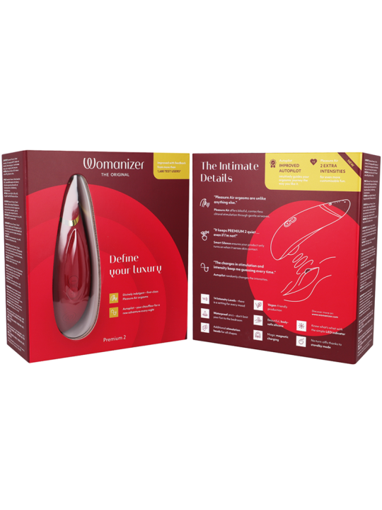 ESTIMULADOR CLITORIS WOMANIZER PREMIUM 2 BURDEOS DE LA MARCA WOMANIZER