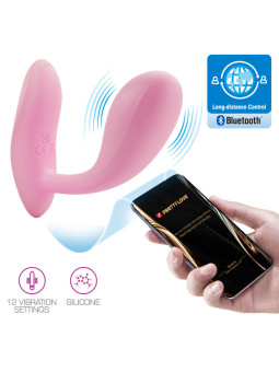 VIBRADOR G-SPOT 12 MODOS RECARGABLE ROSA APP CONTROL DE LA MARCA PRETTY LOVE FLIRTATION