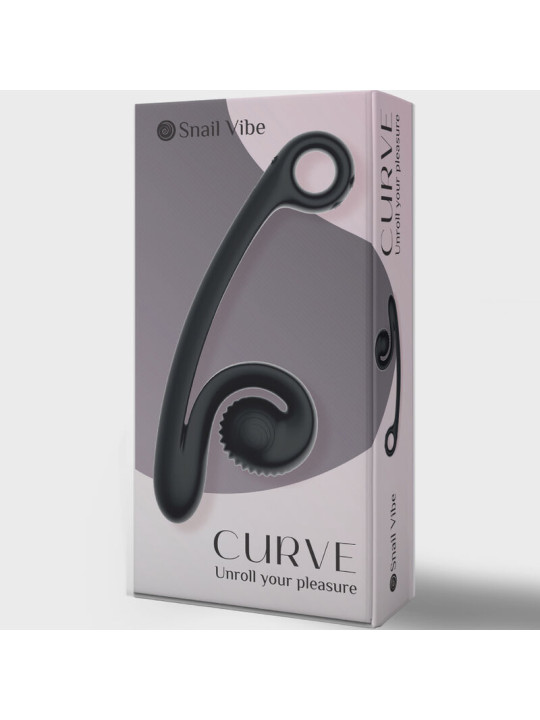 VIBRADOR CURVE PUNTO G Y CLÍTORIS SILICONA DE LA MARCA SNAIL VIBE