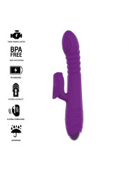 VIBRADOR RECARGABLE IGGY CON ESTIMULADOR DE CLÍTORIS MORADO DE LA MARCA INTENSE FUN