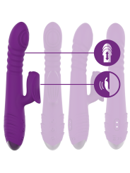 VIBRADOR RECARGABLE IGGY CON ESTIMULADOR DE CLÍTORIS MORADO DE LA MARCA INTENSE FUN