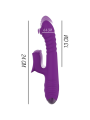 VIBRADOR RECARGABLE IGGY CON ESTIMULADOR DE CLÍTORIS MORADO DE LA MARCA INTENSE FUN