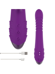 VIBRADOR RECARGABLE IGGY CON ESTIMULADOR DE CLÍTORIS MORADO DE LA MARCA INTENSE FUN