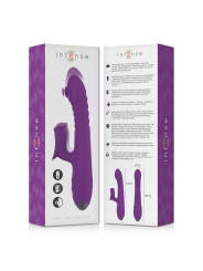 VIBRADOR RECARGABLE IGGY CON ESTIMULADOR DE CLÍTORIS MORADO DE LA MARCA INTENSE FUN