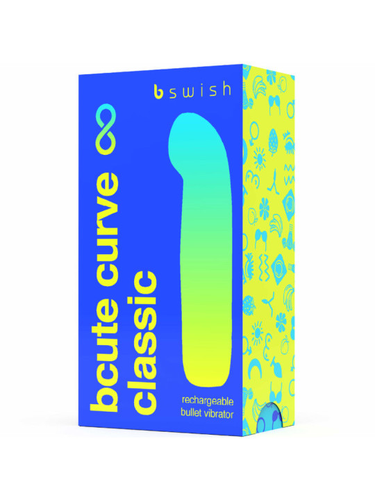 VIBRADOR BCUTE CURVE INFINITE SILICONA AZUL RECARGABLE DE LA MARCA B SWISH