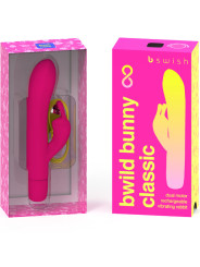 VIBRADOR RECARGABLE BUNNY INFINITE SILICONA ROSA 8 MODOS DE LA MARCA B SWISH