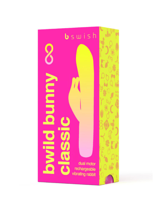 VIBRADOR RECARGABLE BUNNY INFINITE SILICONA ROSA 8 MODOS DE LA MARCA B SWISH