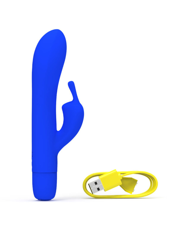 VIBRADOR RECARGABLE BWILD BUNNY INFINITE SILICONA AZUL DE LA MARCA B SWISH
