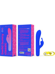 VIBRADOR RECARGABLE BWILD BUNNY INFINITE SILICONA AZUL DE LA MARCA B SWISH