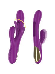 VIBRADOR APOLO RECARGABLE 7 VIBRACIONES LENGUA OSCILANTE MORADO DE LA MARCA INTENSE FUN