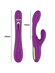 VIBRADOR APOLO RECARGABLE 7 VIBRACIONES LENGUA OSCILANTE MORADO DE LA MARCA INTENSE FUN
