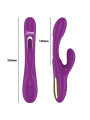 VIBRADOR APOLO RECARGABLE 7 VIBRACIONES LENGUA OSCILANTE MORADO DE LA MARCA INTENSE FUN
