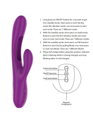 VIBRADOR APOLO RECARGABLE 7 VIBRACIONES LENGUA OSCILANTE MORADO DE LA MARCA INTENSE FUN