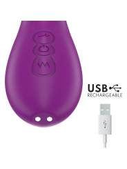 VIBRADOR APOLO RECARGABLE 7 VIBRACIONES LENGUA OSCILANTE MORADO DE LA MARCA INTENSE FUN