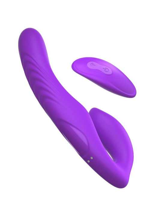 VIBRADOR DOBLE PENETRACION CONTROL REMOTO 9 NIVELES VIOLETA DE LA MARCA FANTASY FOR HER
