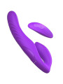 VIBRADOR DOBLE PENETRACION CONTROL REMOTO 9 NIVELES VIOLETA DE LA MARCA FANTASY FOR HER
