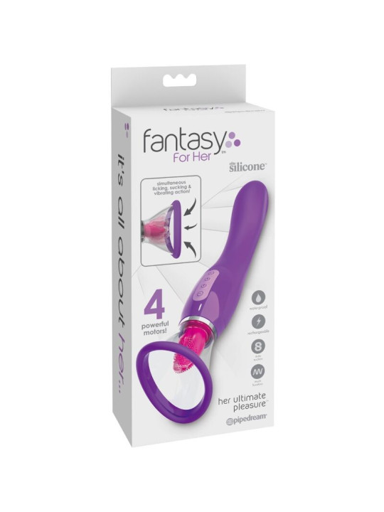 SUCCIONADOR CLITORIS LENGUA ESTIMULADORA VIOLETA DE LA MARCA FANTASY FOR HER