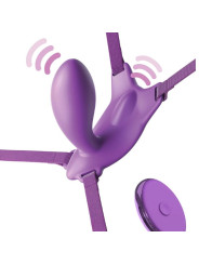 ARNES MARIPOSA G-SPOT CON VIBRADOR, RECARGABLE & CONTROL REMOTO VIOLETA DE LA MARCA FANTASY FOR HER