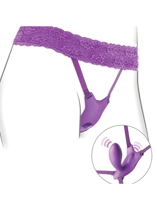 ARNES MARIPOSA G-SPOT CON VIBRADOR, RECARGABLE & CONTROL REMOTO VIOLETA DE LA MARCA FANTASY FOR HER