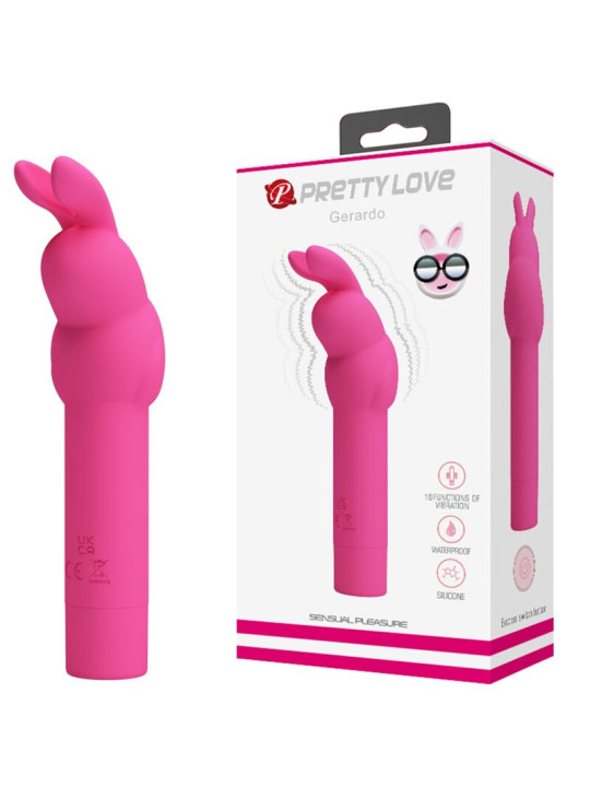 VIBRADOR CLITORIS SILICONA 10 MODOS RESISTENTE AGUA DE LA MARCA PRETTY LOVE