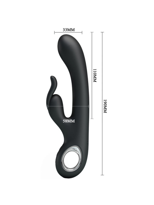 VIBRADOR CONEJO RECARGABLE 7 MODOS CLÍTORIS Y PUNTO G DE LA MARCA PRETTY LOVE