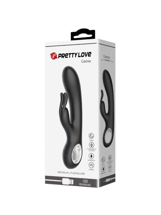 VIBRADOR CONEJO RECARGABLE 7 MODOS CLÍTORIS Y PUNTO G DE LA MARCA PRETTY LOVE