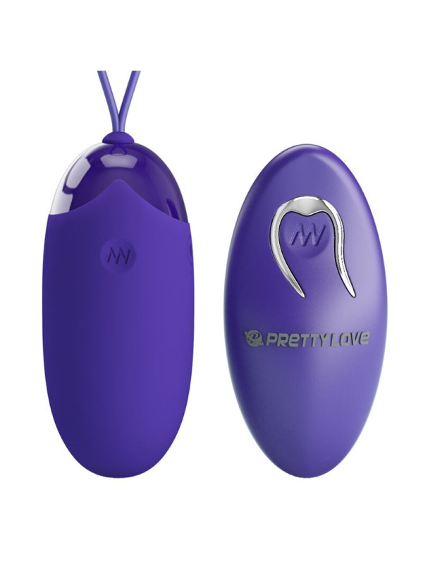 HUEVO VIBRADOR REMOTO 12 MODOS SILICONA VIOLETA DE LA MARCA PRETTY LOVE YOUTH